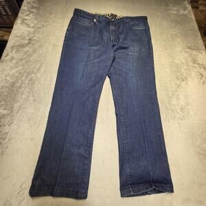 SilverSilk Jeans Mens 40x32 Blue Dark Wash Bootcut Regular Denim Pockets